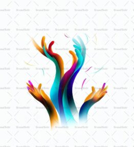 Abstrakte feiernde Hände